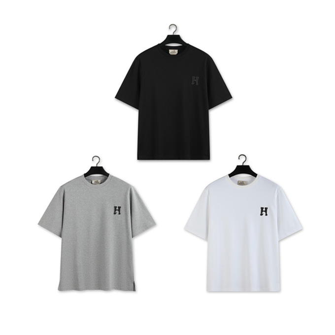 hermes "h'cheval" leather patch t-shirt